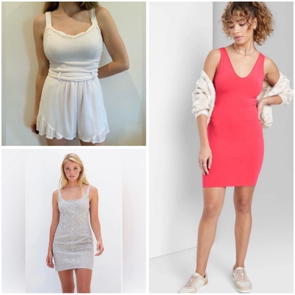 PacSun Dresses & Skirts - Set of 3 Women Dresses & Romper Size S Bundle Hollister PacSun Wild Fable Mini
